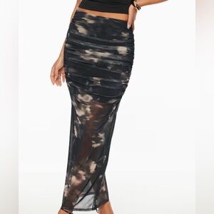 Dynamite Black and Beige Maxi Skirt